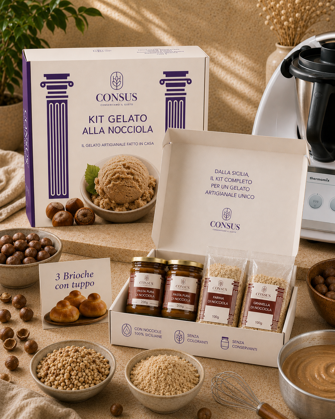 Kit Gelato alla Nocciola Consus Sicilia