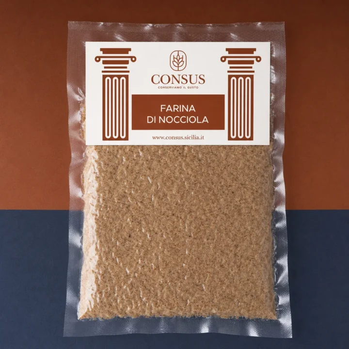 Farina di nocciole in busta sottovuoto Consus Sicilia