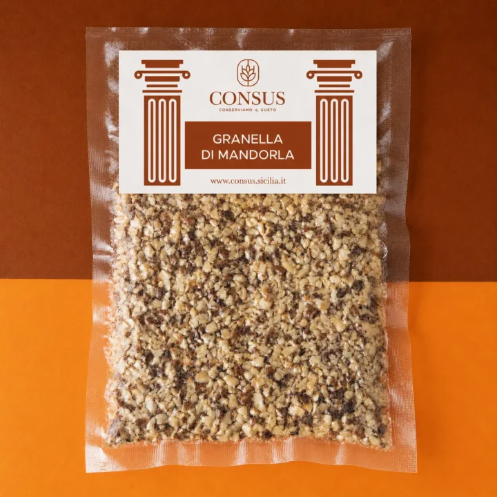 Granella di mandorle siciliane in busta sottovuoto Consus Sicilia